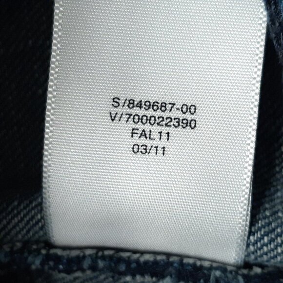 Gap Jacket Girls Medium Blue Kids 1969 Button Up Denim Pockets Dark Wash Stretch - Picture 15 of 15